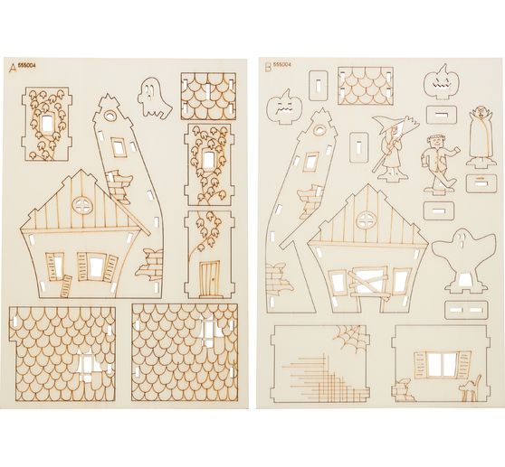 Kit di montaggio in legno "Casa di Halloween"