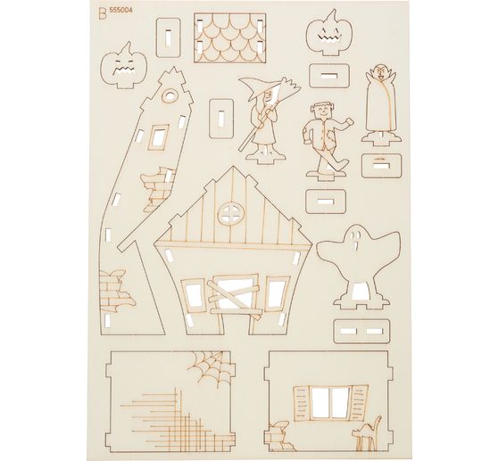 Kit di montaggio in legno "Casa di Halloween"