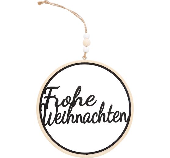 Anello in legno con scritta VBS "Frohe Weihnachten"