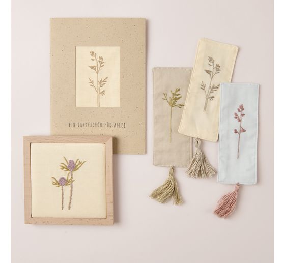 Kit da ricamo "Fiori ed erbe", prestampato