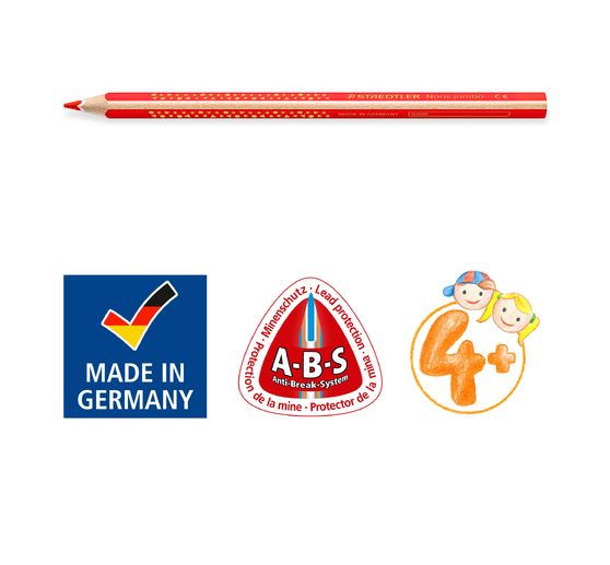 STAEDTLER Coloured pencils "Noris Jumbo", 10 colours + sharpener