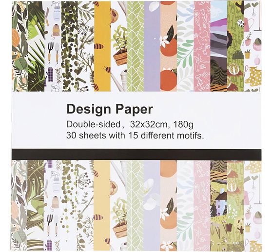 Blocco di carta design "Summer", 32 x 32 cm, 30 fogli