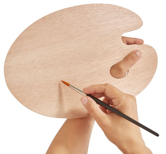 Tavolozza in legno VBS "Ovale", 2 pz.