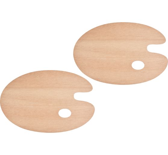 Tavolozza in legno VBS "Ovale", 2 pz.