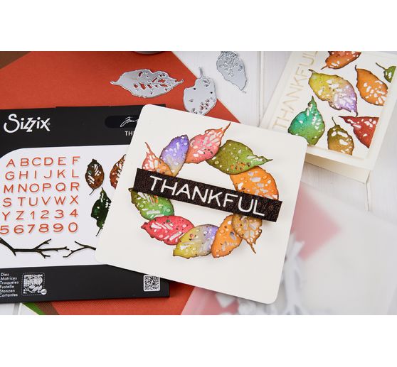 Fustella Sizzix Thinlits "Leaves + Sticks by Tim Holtz"