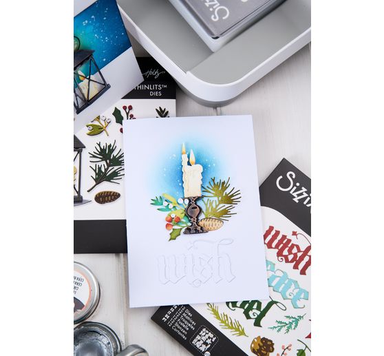 Fustella Sizzix Thinlits "Winter Candlelight by Tim Holtz"