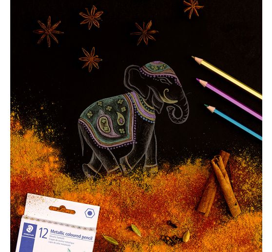 Matite colorate STAEDTLER "Metallic", 12 colori
