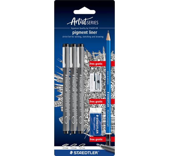 Set Pigment Liner STAEDTLER, 6 pezzi