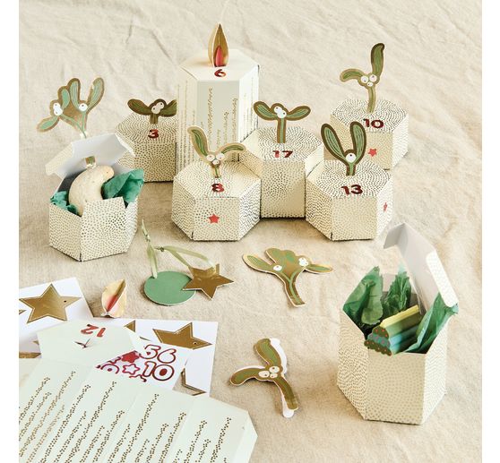 Set creativo calendario dell&rsquo;Avvento "Rami di vischio"