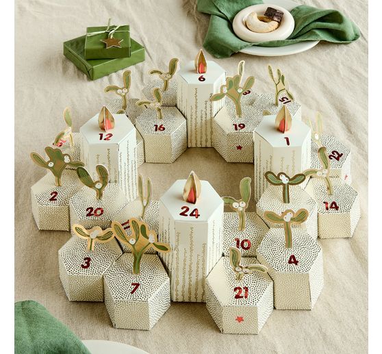 Set creativo calendario dell&rsquo;Avvento "Rami di vischio"
