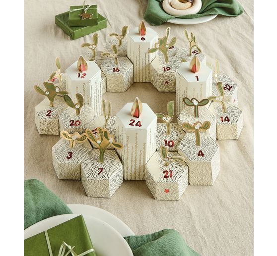 Set creativo calendario dell&rsquo;Avvento "Rami di vischio"