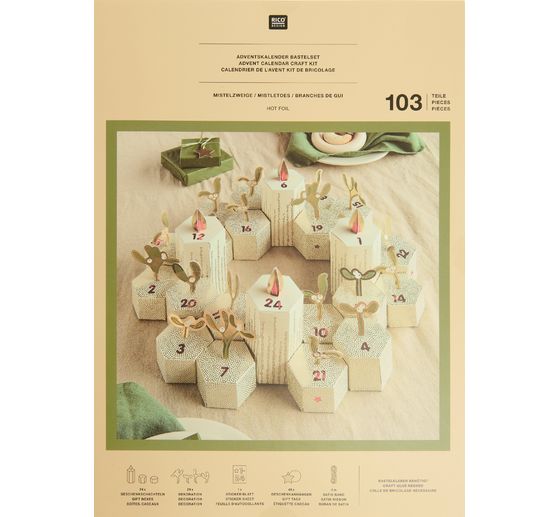 Set creativo calendario dell&rsquo;Avvento "Rami di vischio"