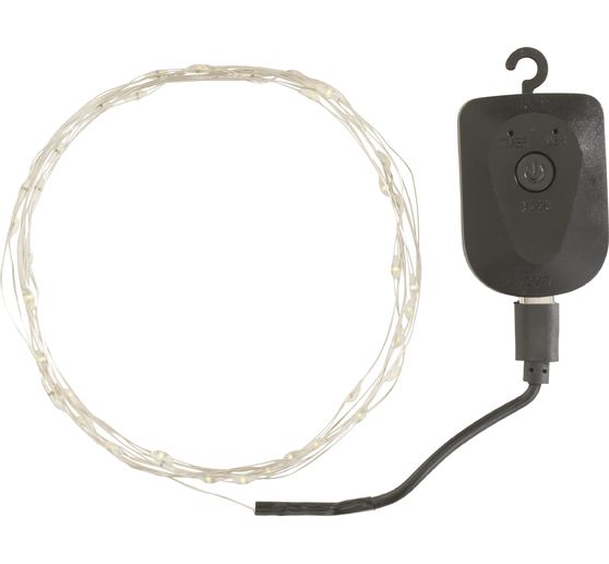 Micro‑LED fairy lights, rechargeable, 40 LEDs