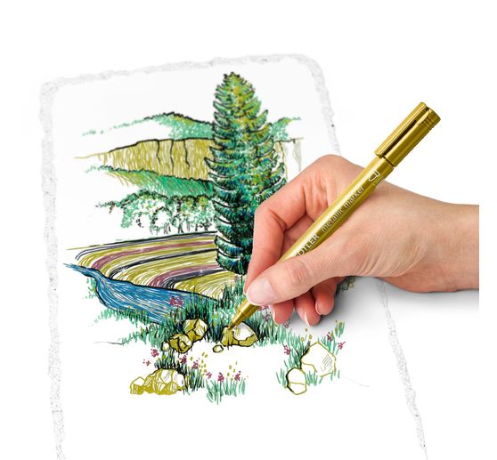 STAEDTLER Metallic Marker & Pigment Liner Set, 7 pcs.