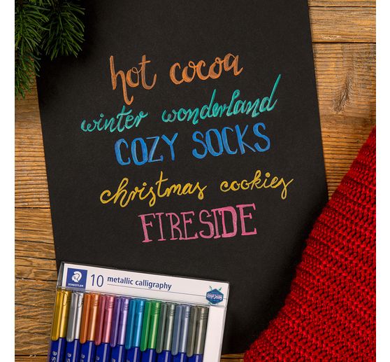 Marker STAEDTLER "Metallic Calligraphy", 10 colori