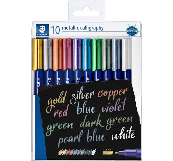 Marker STAEDTLER "Metallic Calligraphy", 10 colori