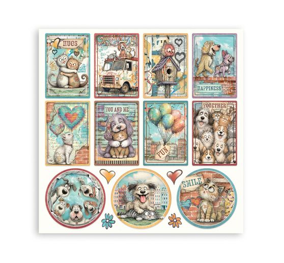 Blocco di scrapbook Stamperia "Furry Friends 2"