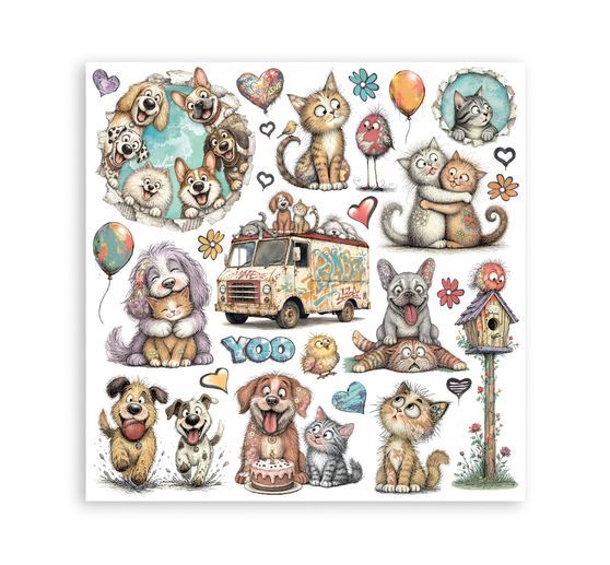 Blocco di scrapbook Stamperia "Furry Friends 2"