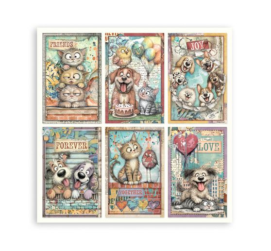 Blocco di scrapbook Stamperia "Furry Friends 2"