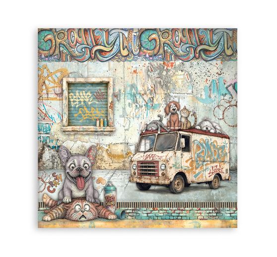 Blocco di scrapbook Stamperia "Furry Friends 2"