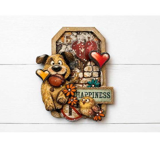 Stamperia Motif straw silk assortment "Furry Friends 2", DIN A4, set of 6