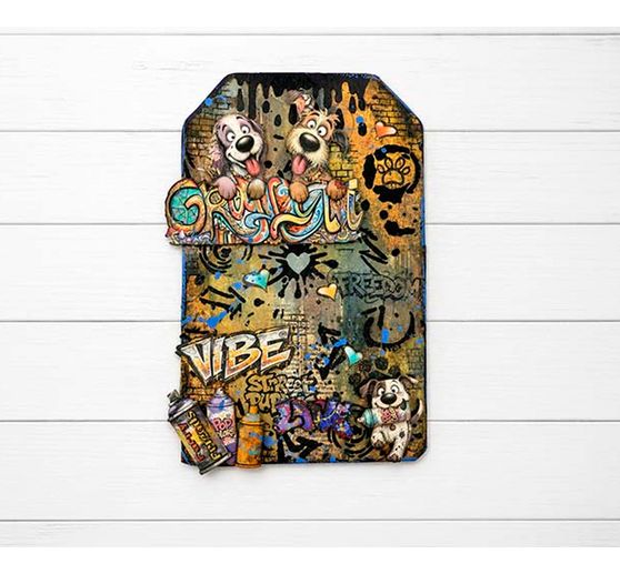 Seta di paglia con motivi backgrounds Stamperia "Furry Friends 2", DIN A6, set di 8 pezzi
