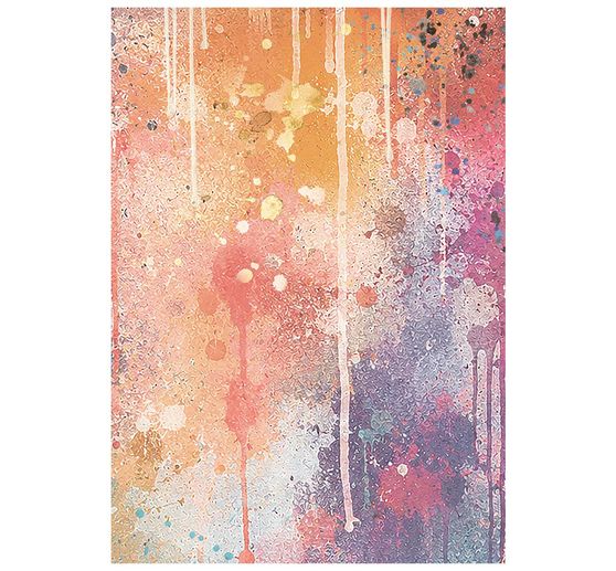 Seta di paglia con motivi backgrounds Stamperia "Furry Friends 2", DIN A6, set di 8 pezzi