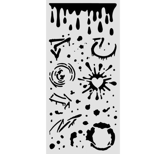 Stencil Stamperia "Furry Friends 2 - Ink Splatters", 12 x 25 cm