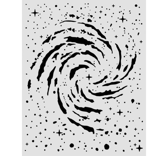 Stencil Stamperia "Cosmos - Swirling Nebula", 20 x 25 cm