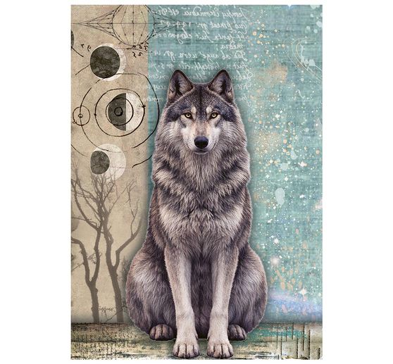 Assortimento di seta paglia con motivi Stamperia "Cosmos", DIN A6, set di 8 pezzi