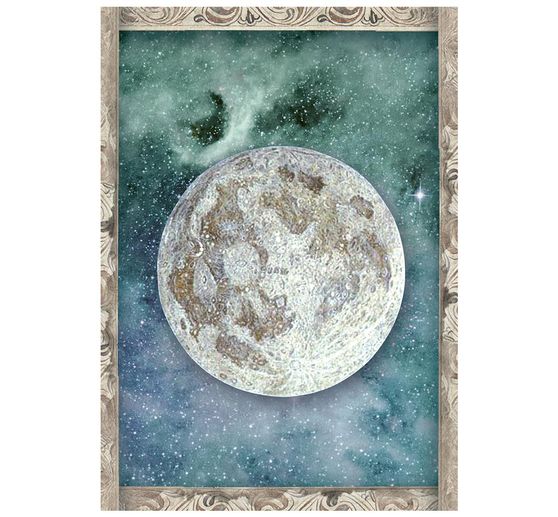 Assortimento di seta paglia con motivi Stamperia "Cosmos", DIN A6, set di 8 pezzi