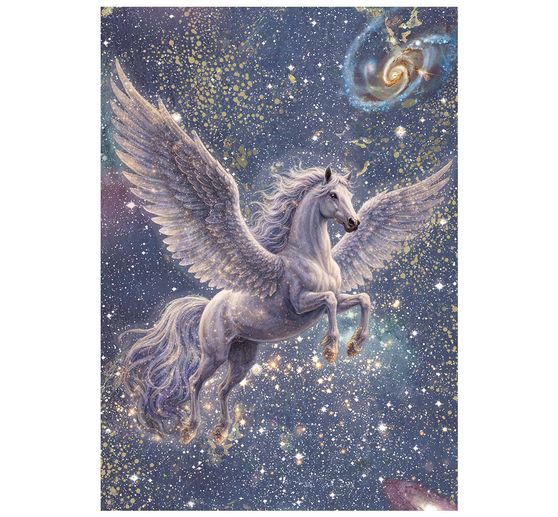 Assortimento di seta paglia con motivi Stamperia "Cosmos", DIN A6, set di 8 pezzi