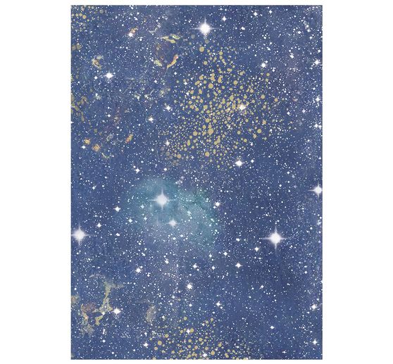 Seta di paglia con motivi backgrounds Stamperia "Cosmos", DIN A6, set di 8 pezzi