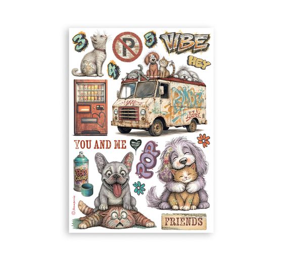 Washi pad Stamperia "Furry Friends 2"