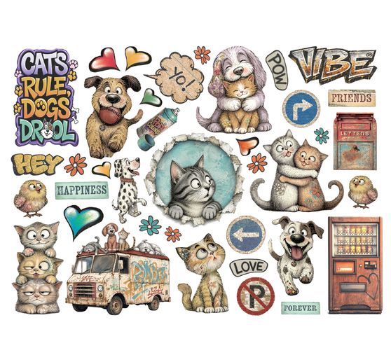 Motivi fustellati Stamperia "Furry Friends 2"
