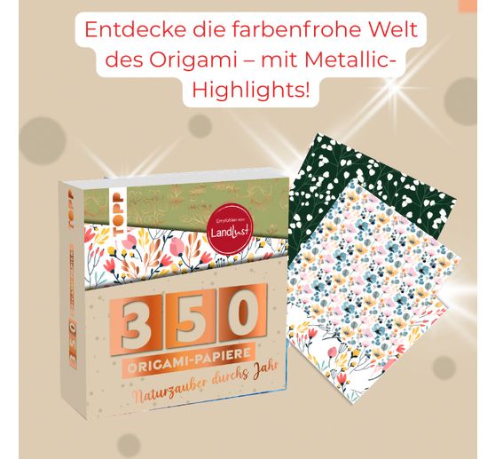 350 fogli origami "Faltzauber durchs Jahr"