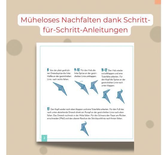 350 fogli origami "Faltzauber durchs Jahr"