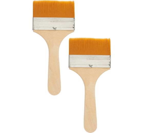 Pennello piatto acrilico VBS, larghezza 7,8 cm, 2 pz.