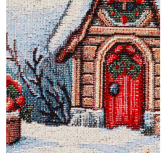 Tessuto gobelin con lurex "Snowy Village"