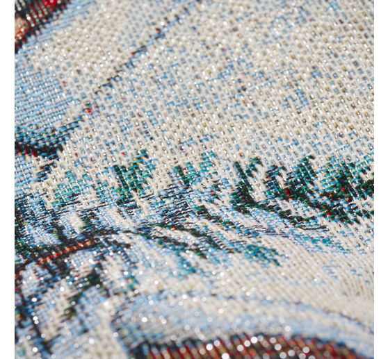 Tessuto gobelin con lurex "Snowy Village"