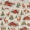 Tapestry fabric with lurex "Alpine Chalet Magic"
