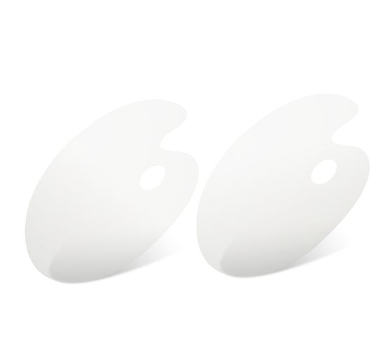 VBS Acrylic paint palette "Oval", 20 x 30 cm, 2 pcs.