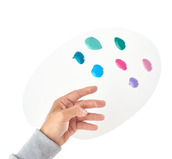 VBS Acrylic paint palette "Oval", 20 x 30 cm, 2 pcs.