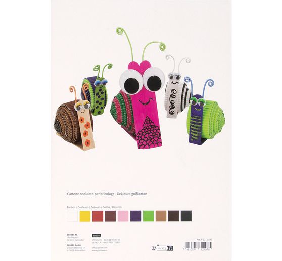 Craft corrugated cardboard "Basic", 25 x 35 cm, 10 sheets