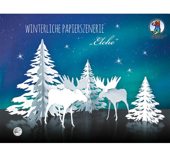 Scenario invernale di carta "Alce