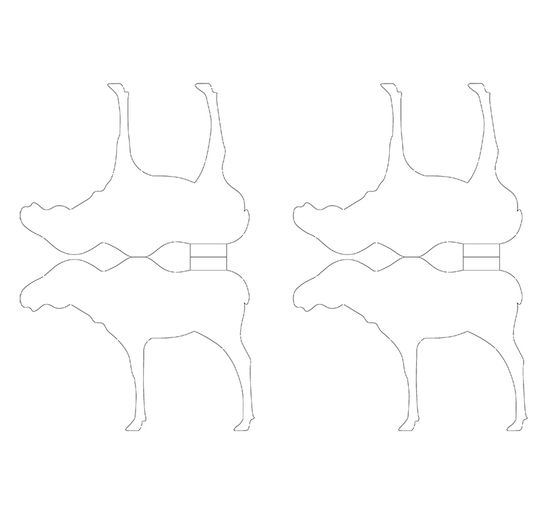 Scenario invernale di carta "Alce