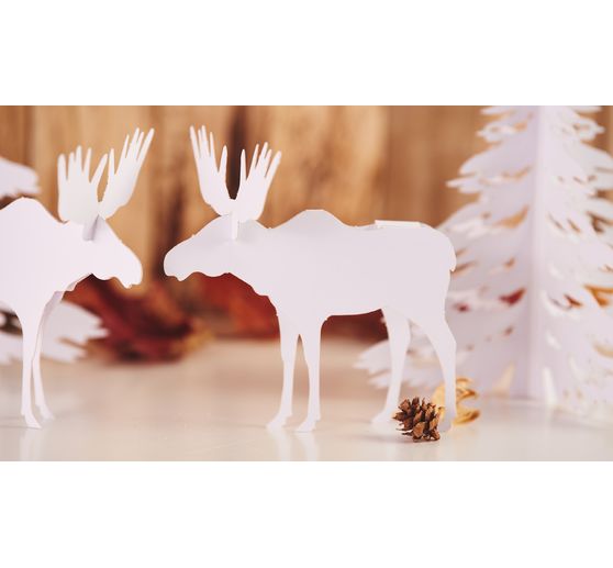 Scenario invernale di carta "Alce