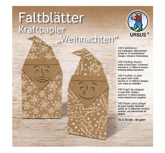 Folding sheets "Kraft paper Christmas"