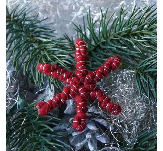 Magazine DIY Felt + Wool + Wire Autumn Christmas "Retro Wrap Stars"