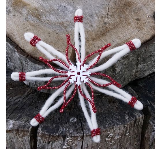 Magazine DIY Felt + Wool + Wire Autumn Christmas "Retro Wrap Stars"